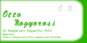 otto mogyorosi business card